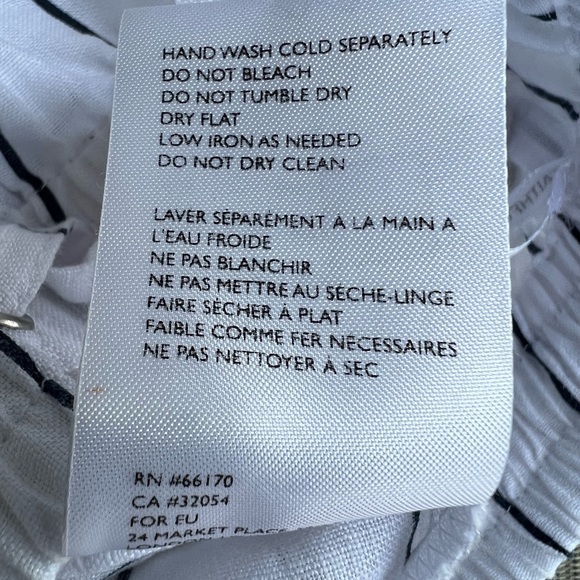 🎯NWOT Faithfull the Brand Clemence Navy Blue & White Striped Culottes Size Small - Picture 12 of 12